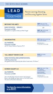 A flyer for upcoming LEAD Together events