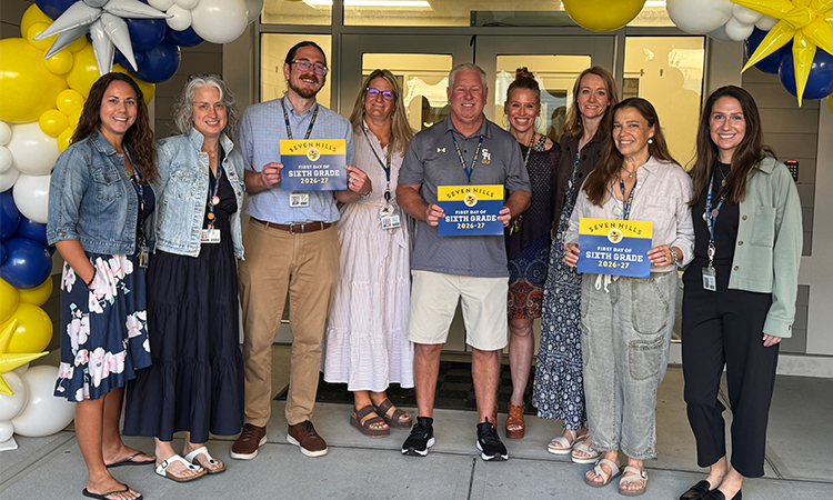 Middle School faculty welcome students on the first day