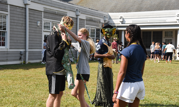 Upper School students dress up at the Beekeeper Social