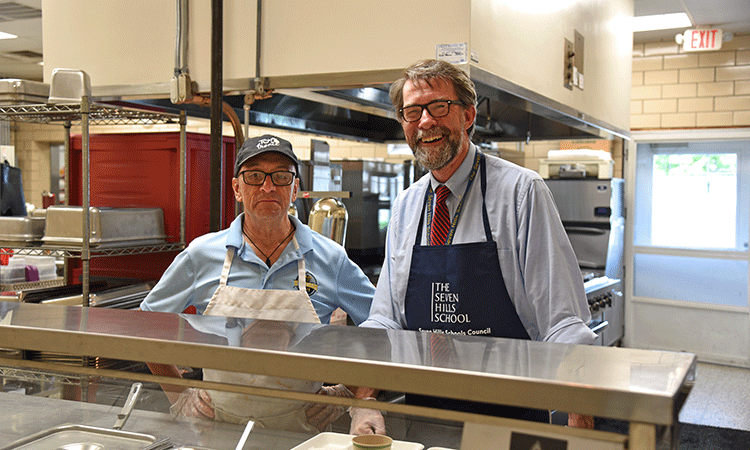 Copy of Matt-and-Shane-serving-lunch-to-Hillsdale-students Matt Bolton and Shane Walden serve lunch to students