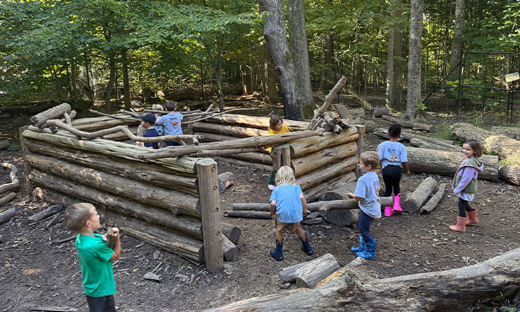 Kindergarten-Visits-Nature-Center Kindergarten students explore the nature center