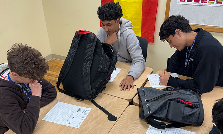 Spanish-3-students-play-Battleship-to-practice-conjugations Students play Battleship to learn conjugations